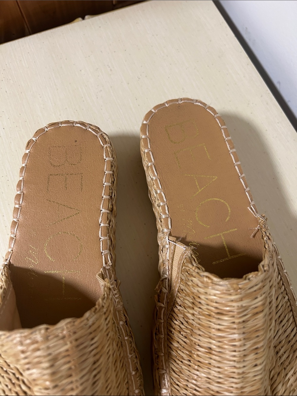 Beach by Matisse Woven Slide Mules in Tan - Picture 2 of 6